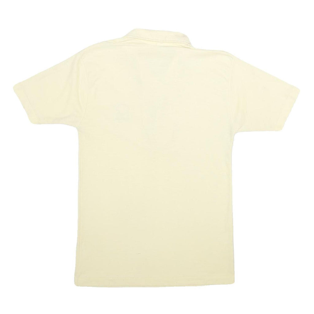 CHAMPION Mens Cream Short Sleeve Plain Polo Shirt L Del Campo Football Helmet
