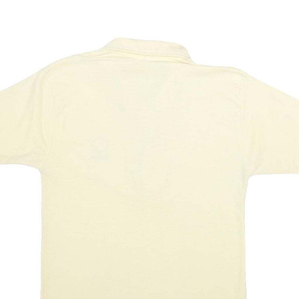CHAMPION Mens Cream Short Sleeve Plain Polo Shirt L Del Campo Football Helmet