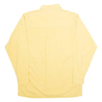ZAQA Mens Plain Shirt Yellow Long Sleeve L