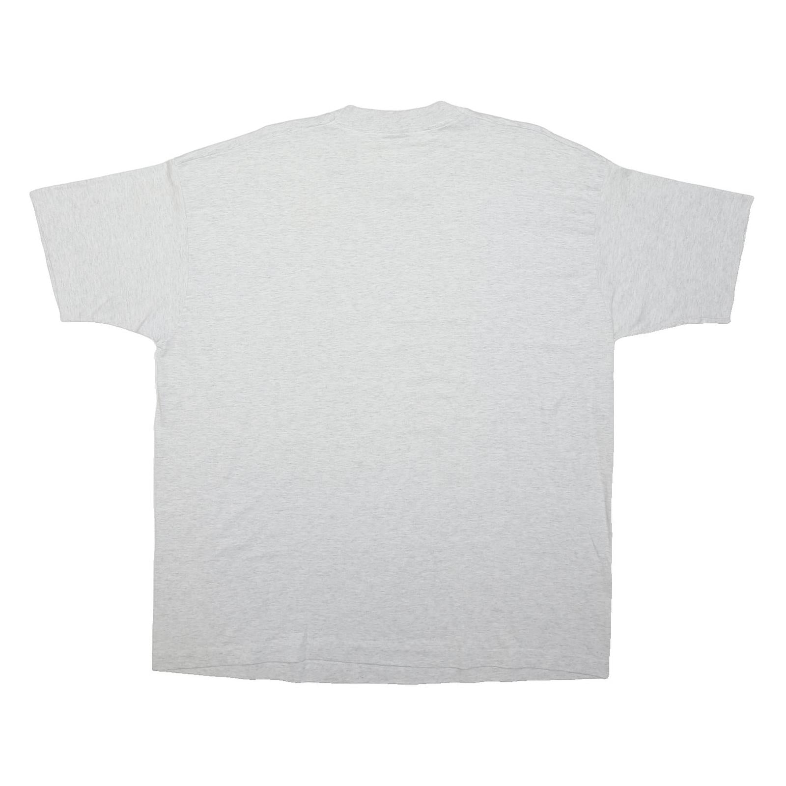 FRUIT OF THE LOOM Single Stitch Mens Grey USA Golf T-Shirt 2XL