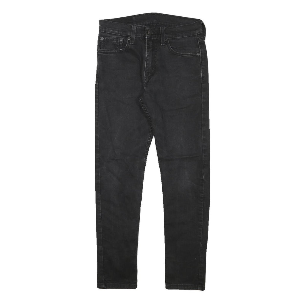 LEVI'S Mens Slim Black Denim Jeans Zip W28 L27 Classic Stylish Fit