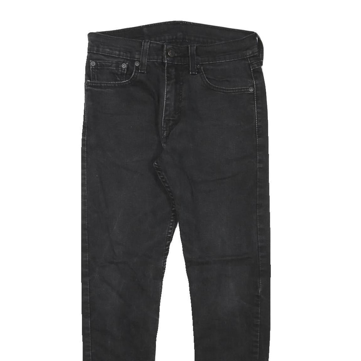LEVI'S Mens Slim Black Denim Jeans Zip W28 L27 Classic Stylish Fit