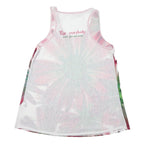 DESIGUAL Womens Pink Green Floral Print Sleeveless Scoop Neck Top L Vibrant