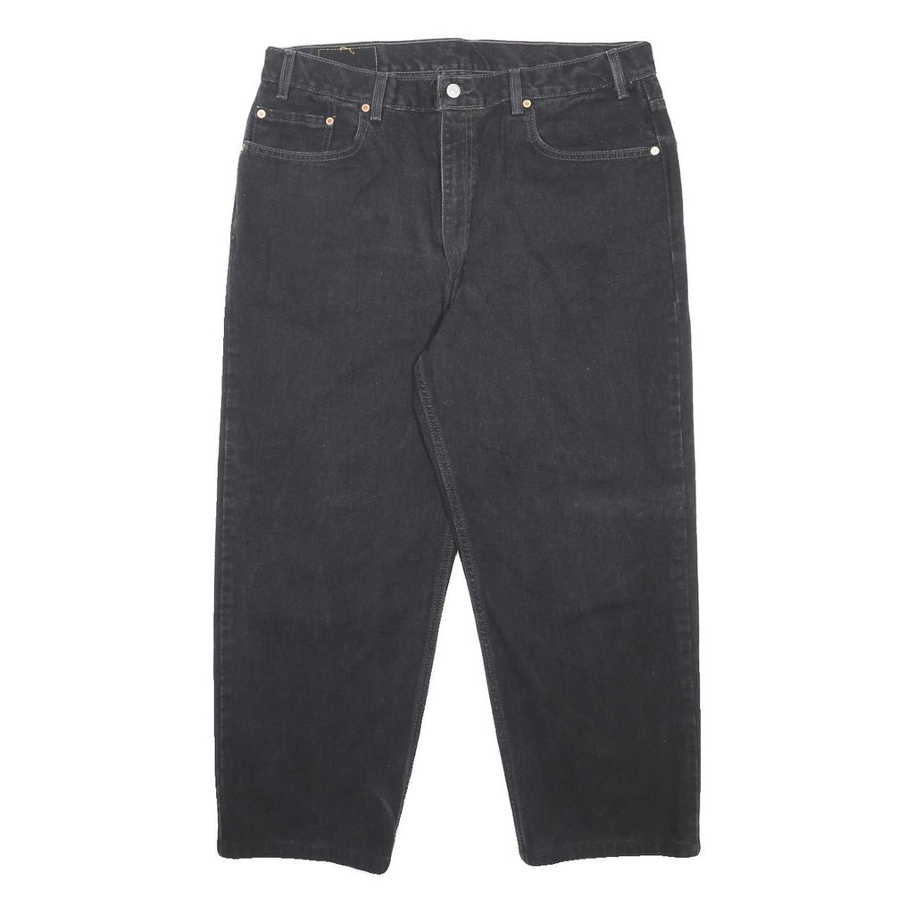 LEVI'S 550 Tapered Mens Jeans Black Relaxed Tapered Denim Medium W36 L25
