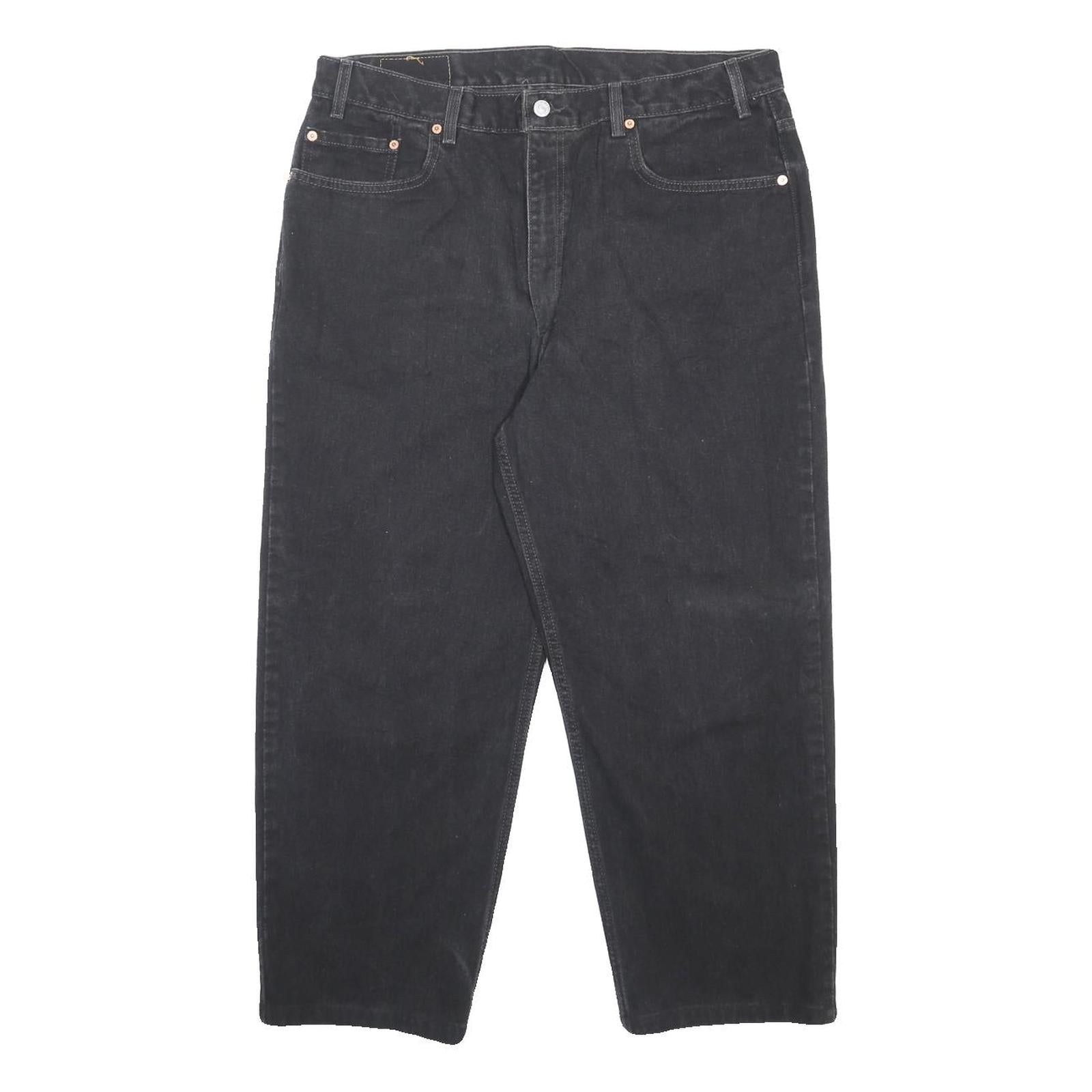 LEVI'S 550 Tapered Mens Jeans Black Relaxed Tapered Denim Medium W36 L25
