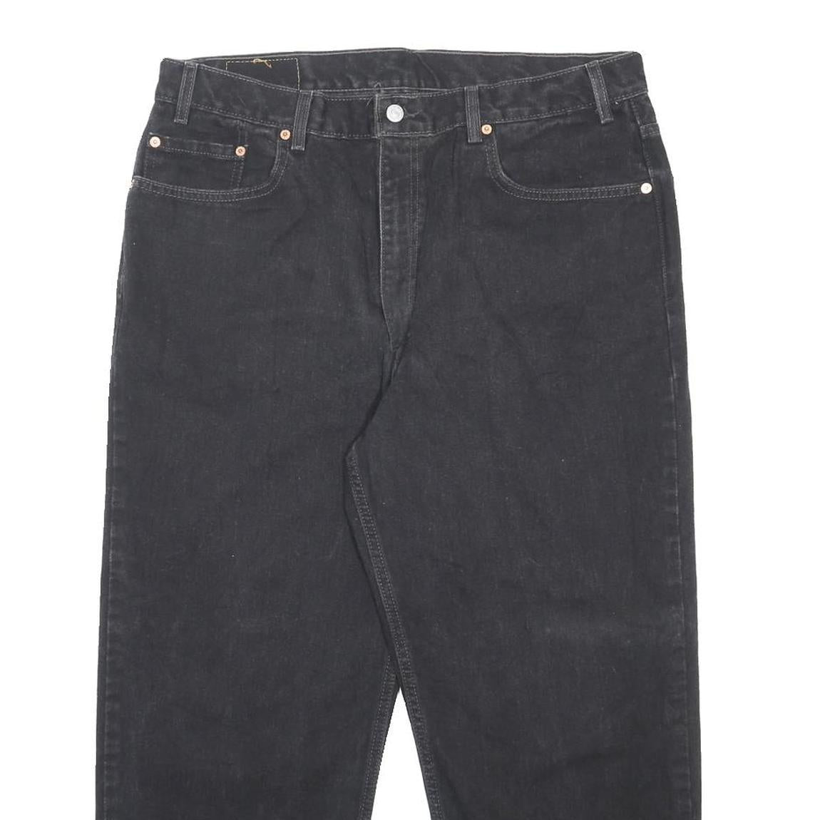 LEVI'S 550 Tapered Mens Jeans Black Relaxed Tapered Denim Medium W36 L25