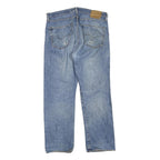 LEVI'S Mens Regular Fit Blue Denim Straight Jeans W36 L30 Classic Cotton Blend