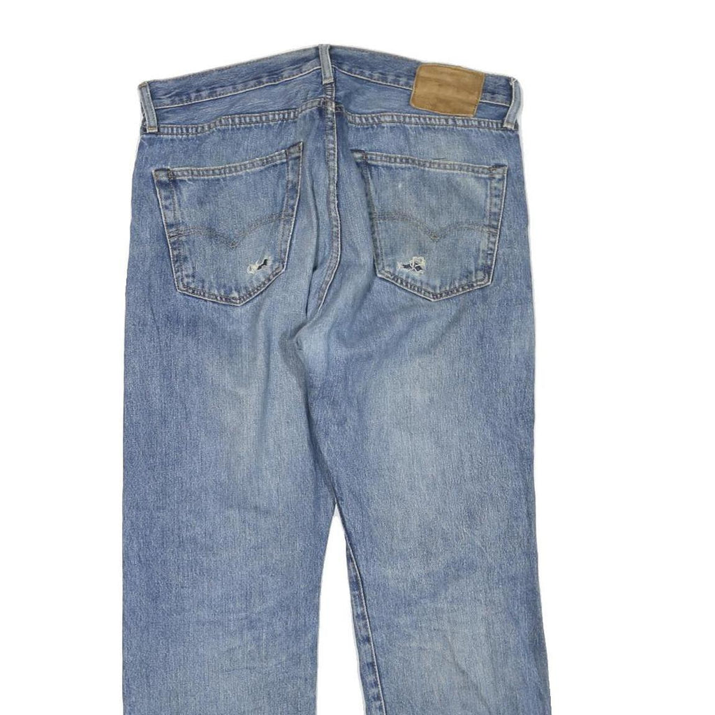 LEVI'S Mens Regular Fit Blue Denim Straight Jeans W36 L30 Classic Cotton Blend