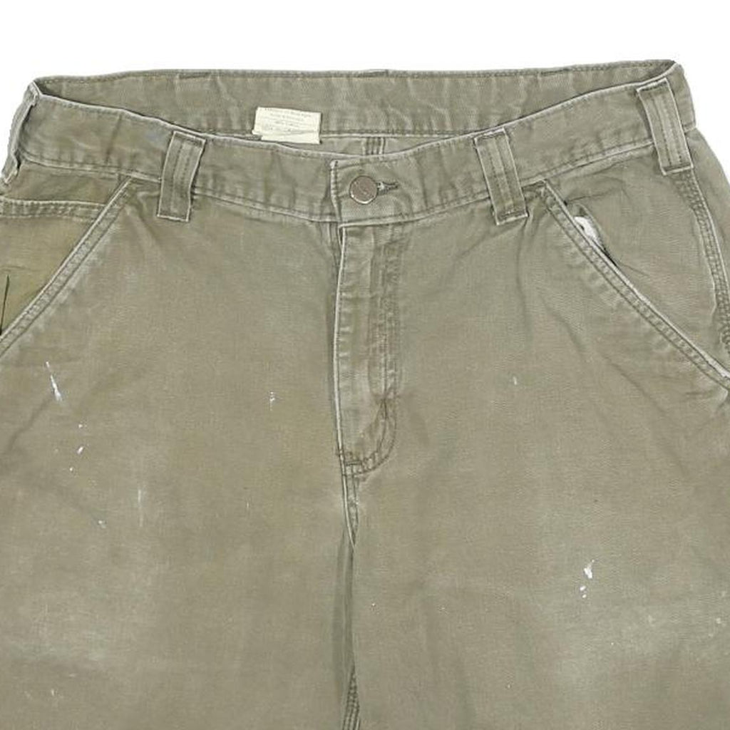 CARHARTT Mens Shorts Beige Casual Plain M W33 Durable Workwear