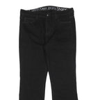 CALVIN KLEIN JEANS Womens Black Regular Flared Denim W34 L30 Classic Cotton