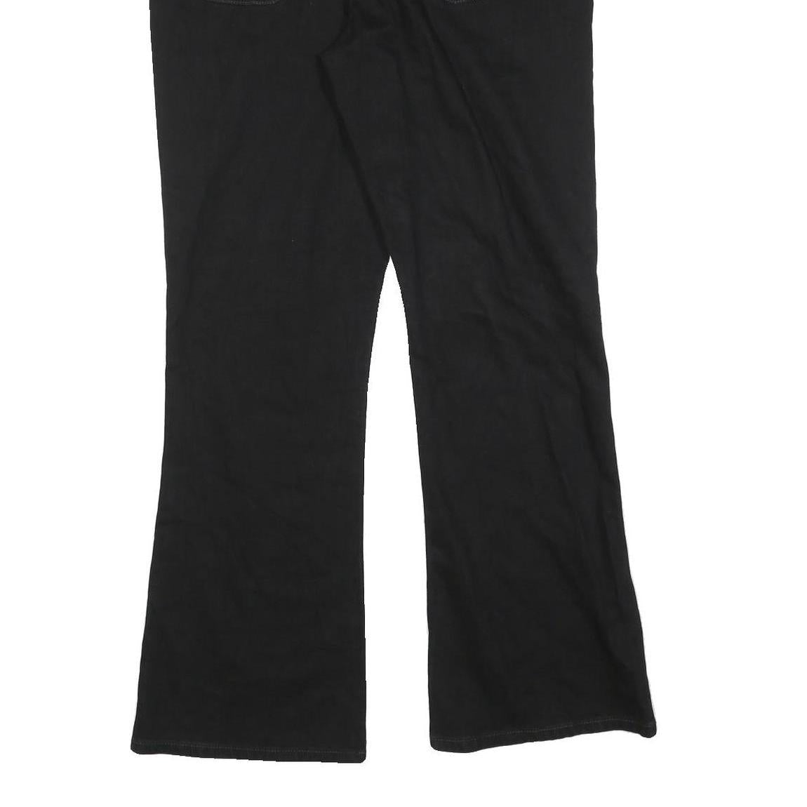 CALVIN KLEIN JEANS Womens Black Regular Flared Denim W34 L30 Classic Cotton