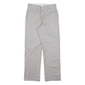 DICKIES Mens Cotton Blend Grey Relaxed Straight Trousers W32 L32 Workwear