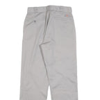 DICKIES Mens Cotton Blend Grey Relaxed Straight Trousers W32 L32 Workwear