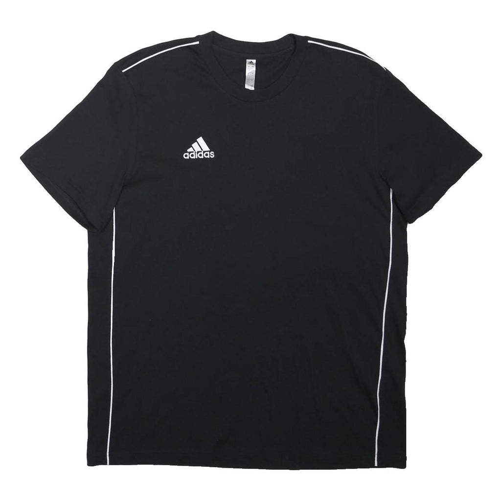 ADIDAS Mens Black & White Short Sleeve Crew Neck Graphic T-Shirt L
