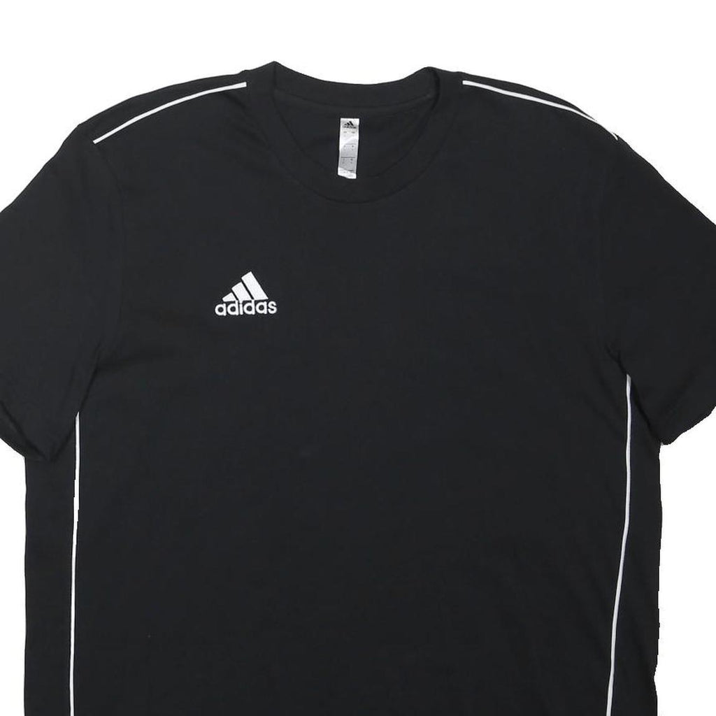 ADIDAS Mens Black & White Short Sleeve Crew Neck Graphic T-Shirt L