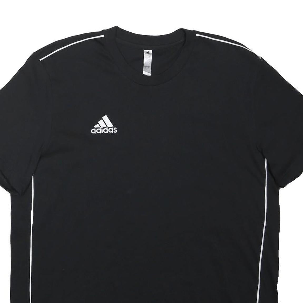 ADIDAS Mens Black & White Short Sleeve Crew Neck Graphic T-Shirt L