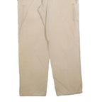 CARHARTT Mens Relaxed Beige Trousers W38 L34 Workwear Casual Cotton Blend Zip