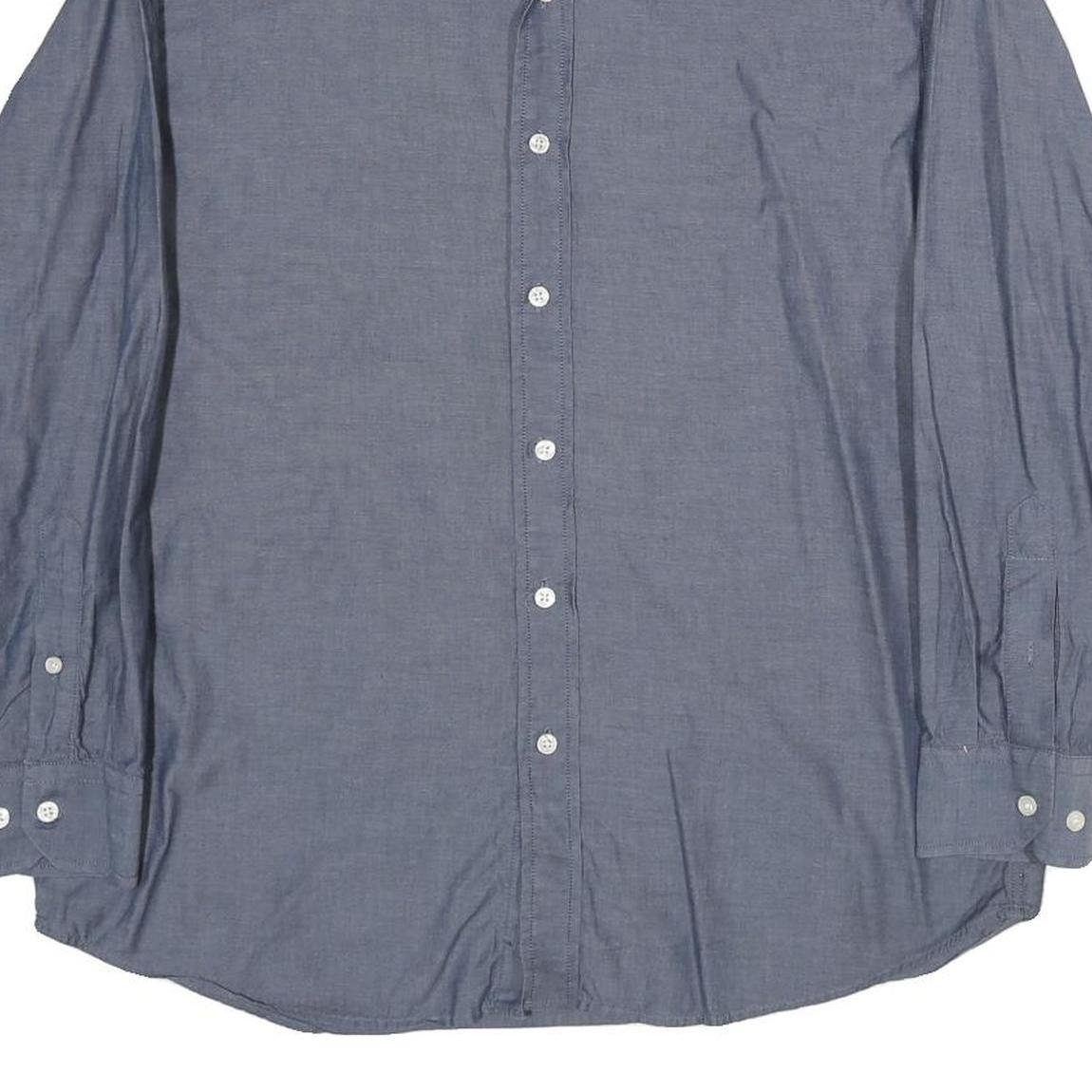 NAUTICA Mens Blue Shirt L Cotton Long Sleeve Casual Button Down Collar