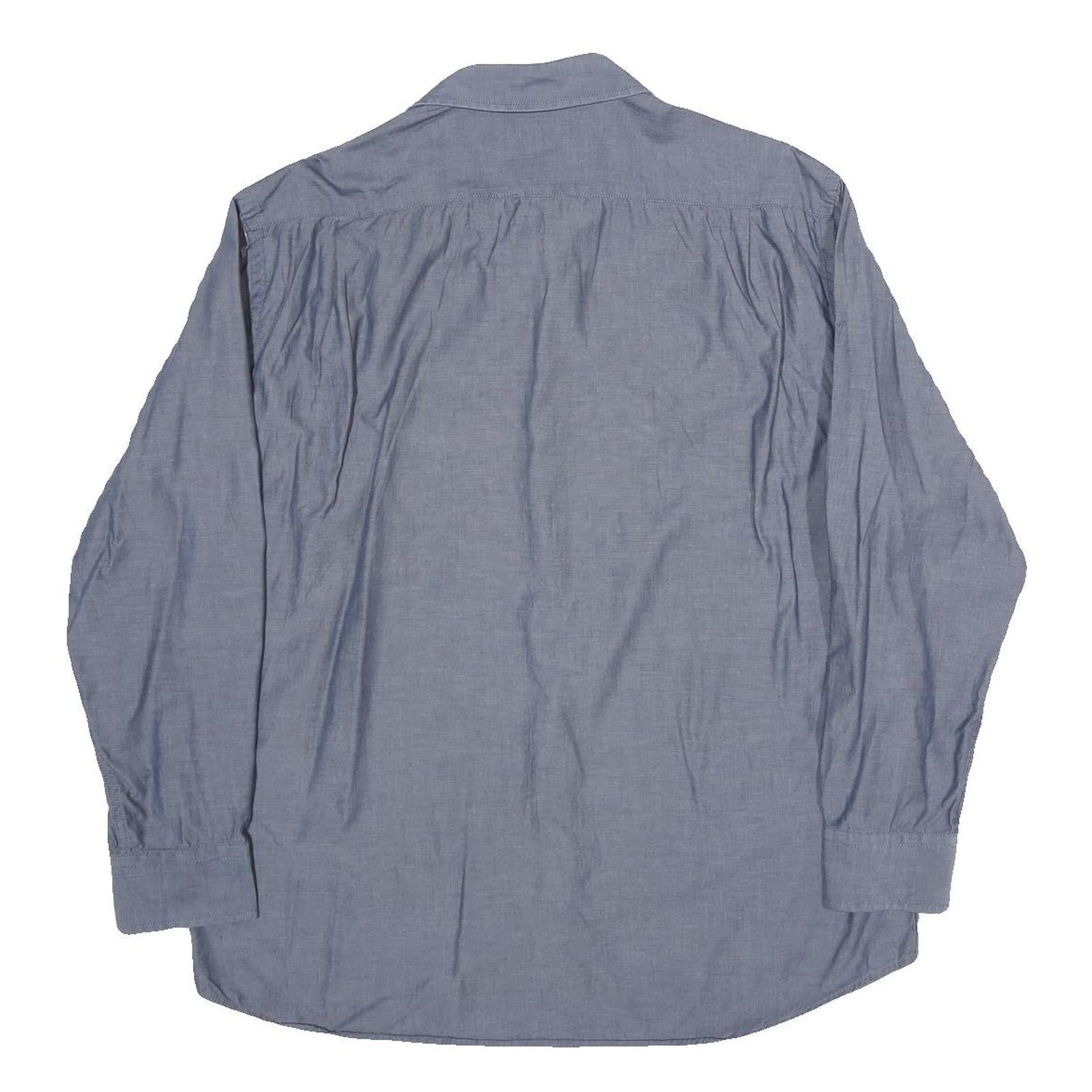 NAUTICA Mens Blue Shirt L Cotton Long Sleeve Casual Button Down Collar