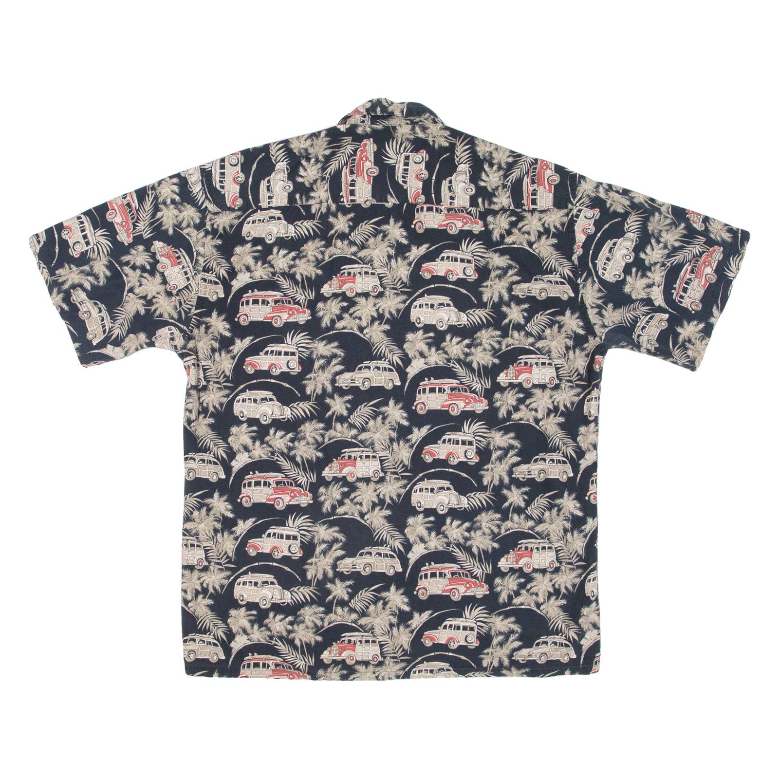 PIERRE CARDIN Mens Hawaiian Shirt Black Floral M