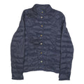 BARBOUR Womens Navy Blue Quilted Jacket UK 8 Polyamide Button Fastening
