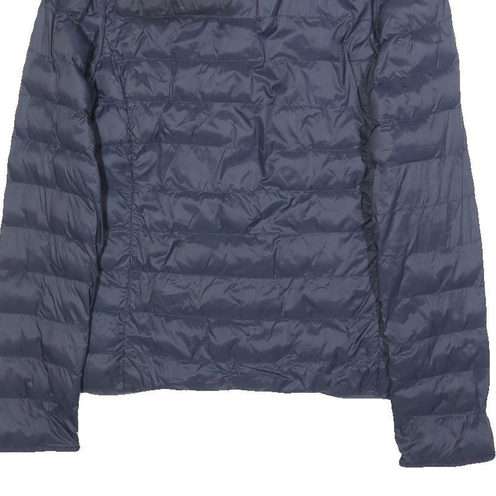 BARBOUR Womens Navy Blue Quilted Jacket UK 8 Polyamide Button Fastening