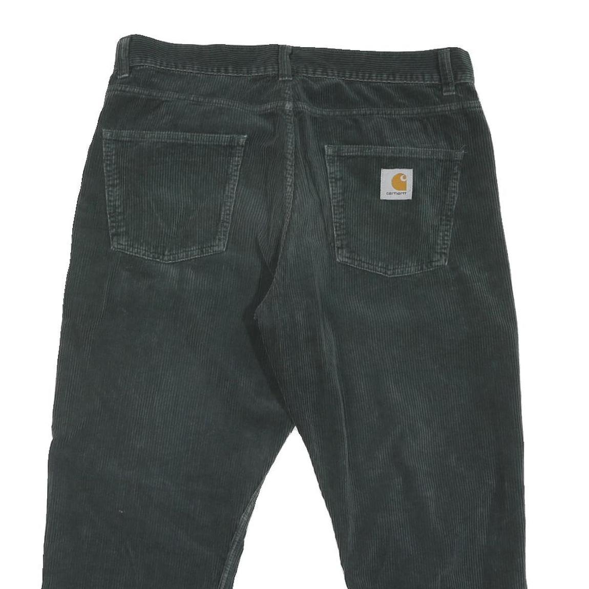 CARHARTT Mens Relaxed Green Cotton Blend Corduroy Trousers W36 L25 Casual