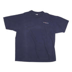 ANVIL Mens Navy Blue 2XL Short Sleeve Crew Neck Cotton Blend Pocket T-Shirt Logo