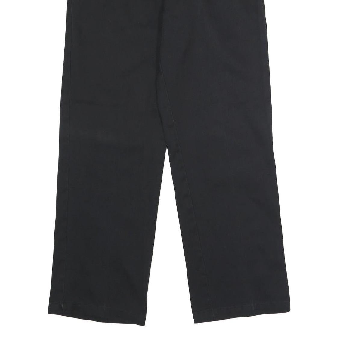 DICKIES Mens Polyester Blend Black Classic Straight Trousers W32 L30 Workwear