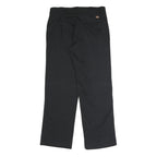 DICKIES Mens Polyester Blend Black Classic Straight Trousers W32 L30 Workwear