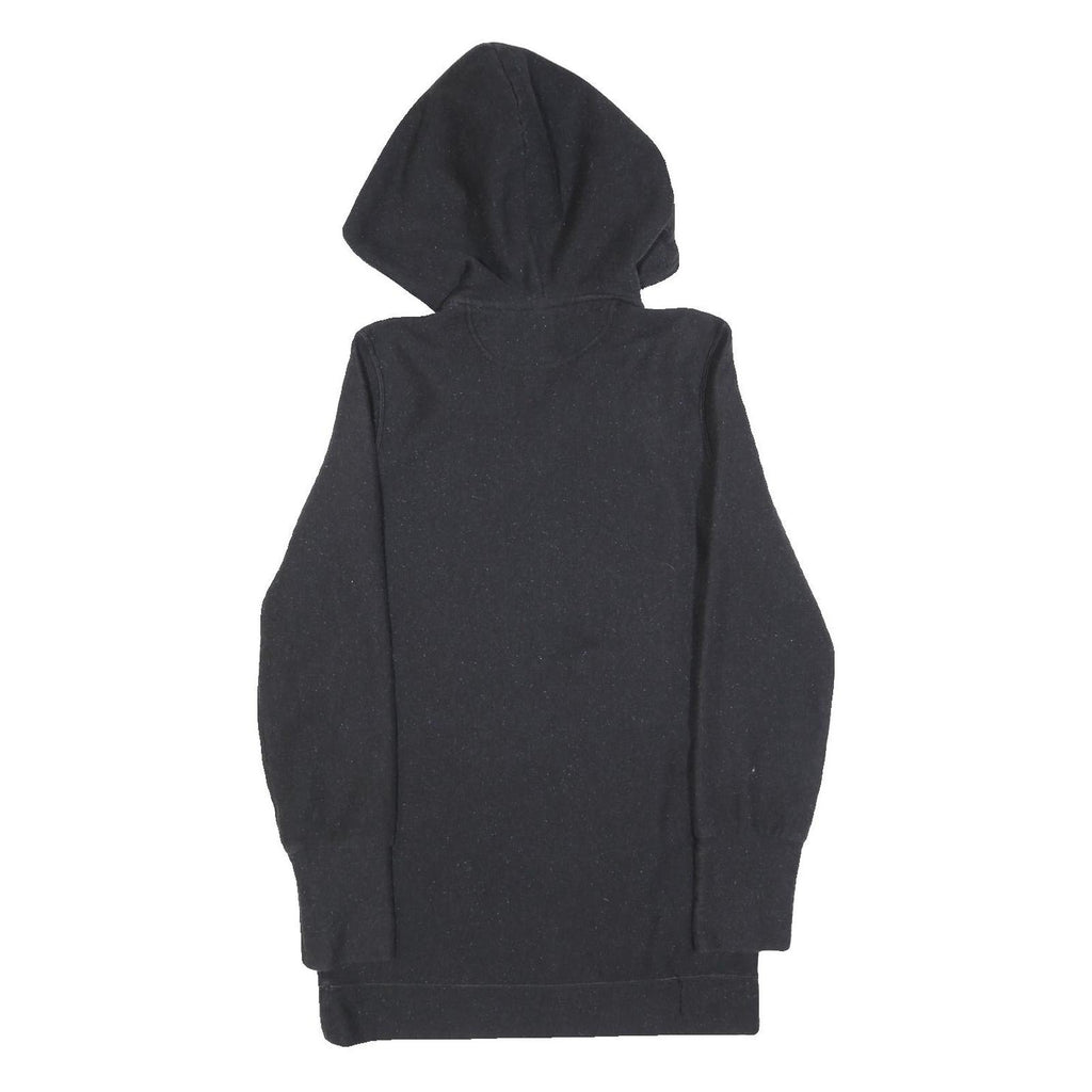 ADIDAS Womens Black Hoodie S ¼ Zip Logo Cotton Sweatshirt Casual