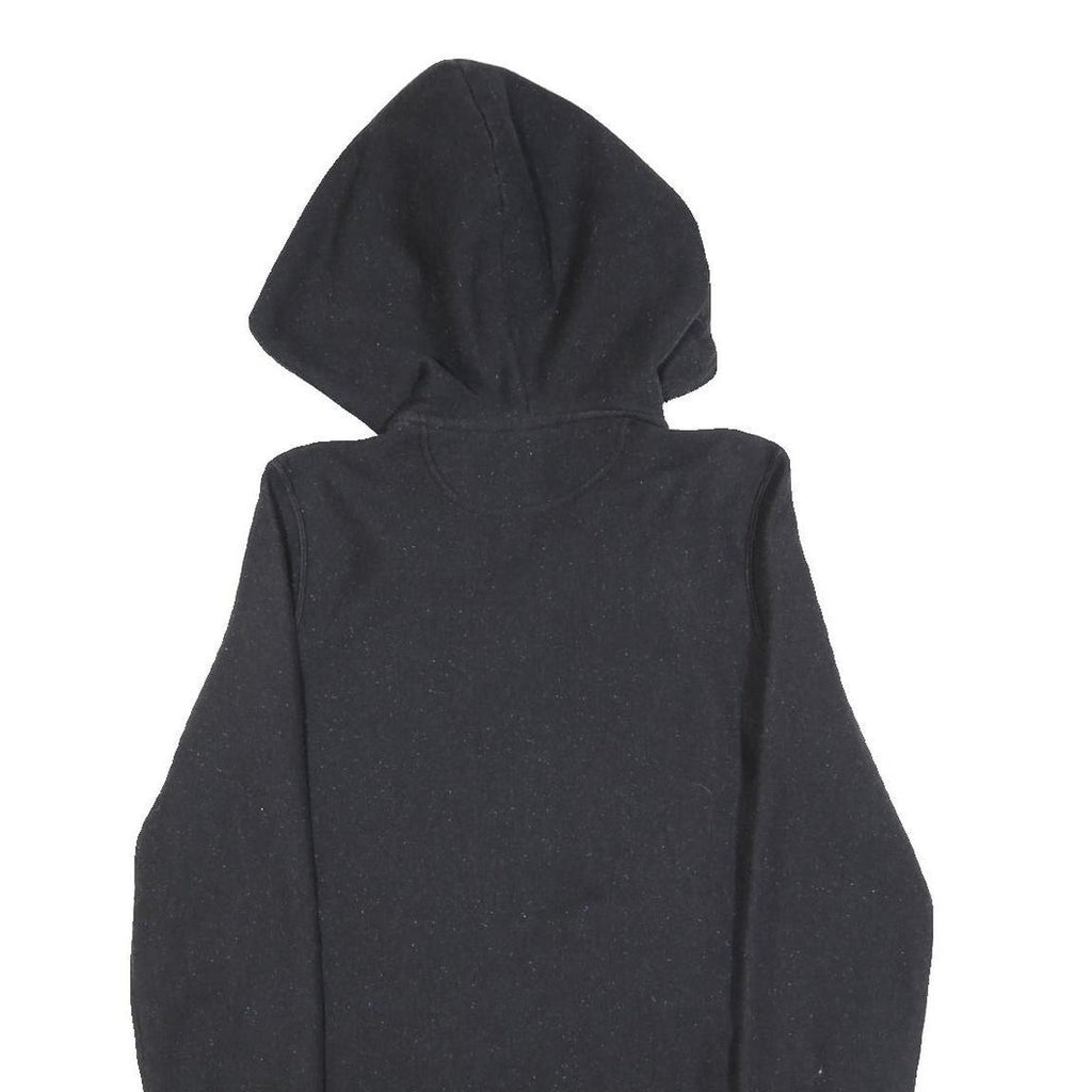 ADIDAS Womens Black Hoodie S ¼ Zip Logo Cotton Sweatshirt Casual