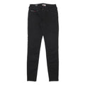 TOMMY JEANS Womens Black Slim Skinny Denim Rinse W25 L30 Slim Fit Jeans