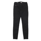 TOMMY JEANS Womens Black Slim Skinny Denim Rinse W25 L30 Slim Fit Jeans