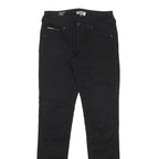 TOMMY JEANS Womens Black Slim Skinny Denim Rinse W25 L30 Slim Fit Jeans