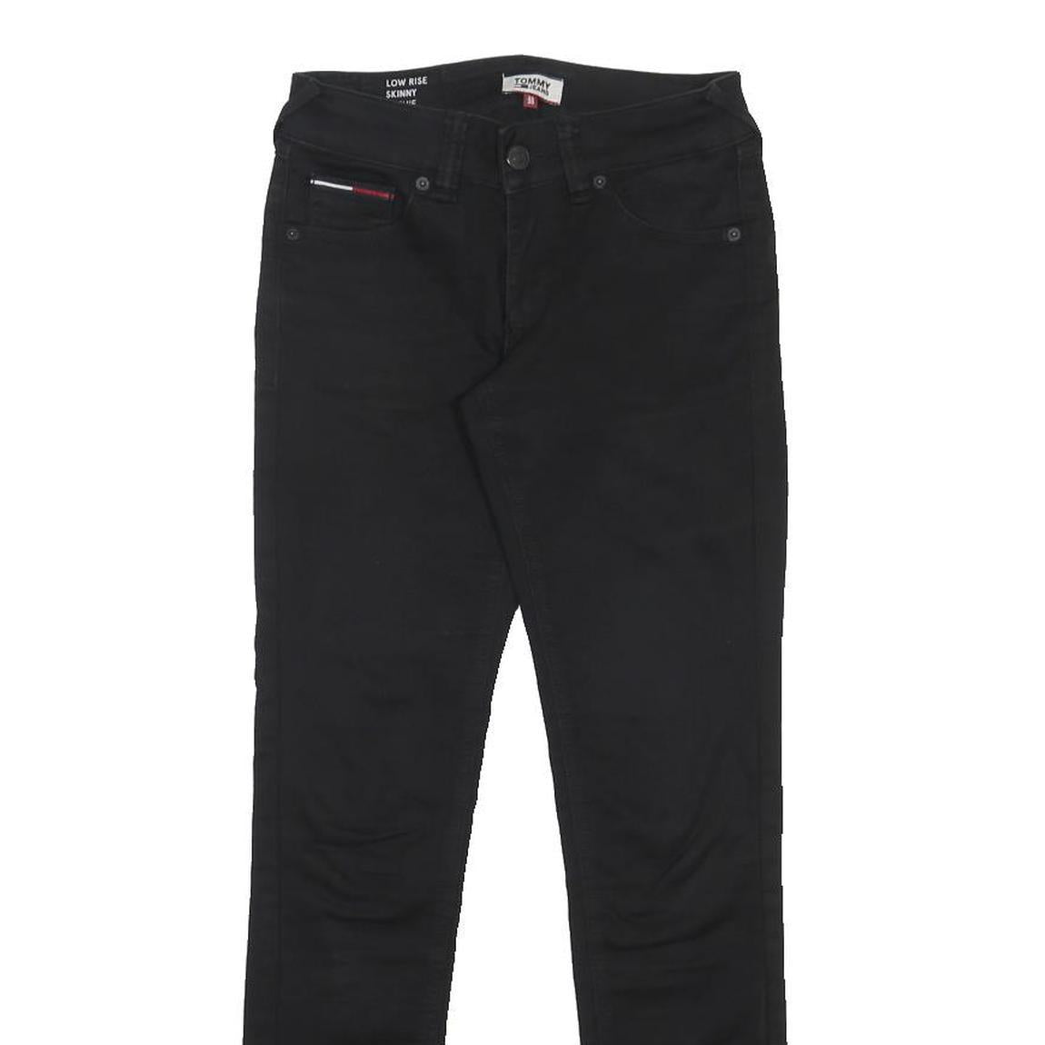 TOMMY JEANS Womens Black Slim Skinny Denim Rinse W25 L30 Slim Fit Jeans