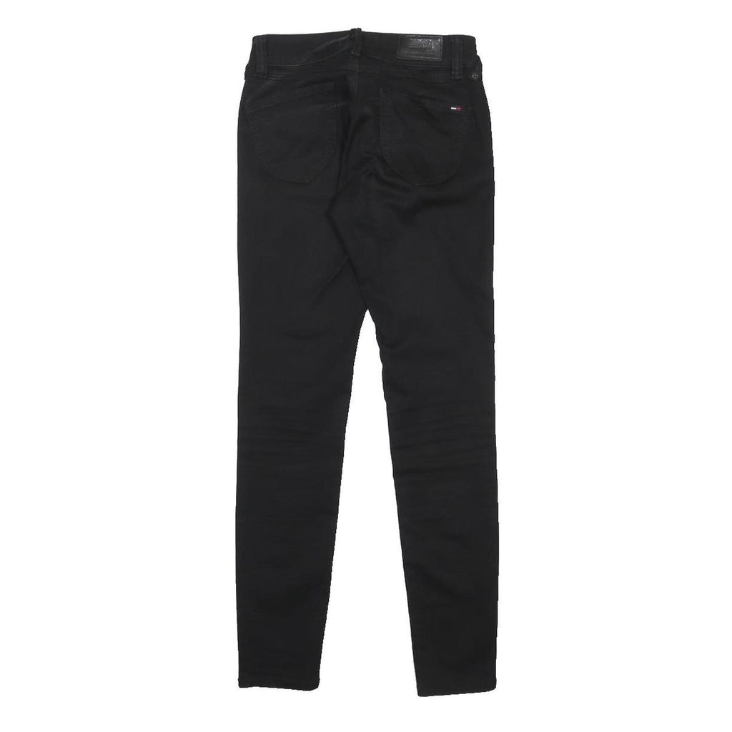 TOMMY JEANS Womens Black Slim Skinny Denim Rinse W25 L30 Slim Fit Jeans