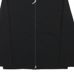 Womens Black Plain Zip Jacket XS Polyester Blend Casual Classic Fit