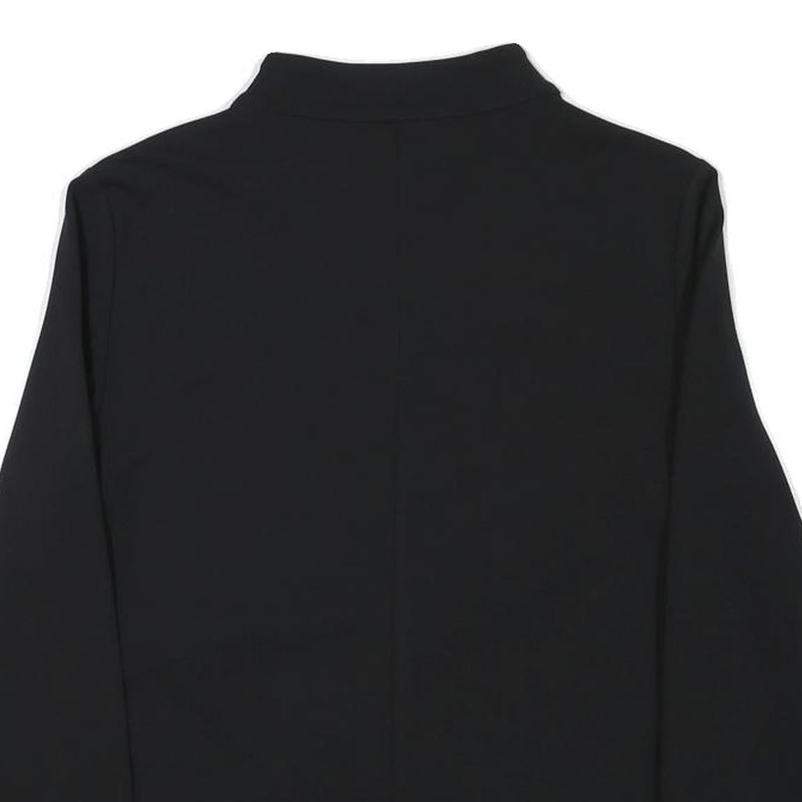 Womens Black Plain Zip Jacket XS Polyester Blend Casual Classic Fit