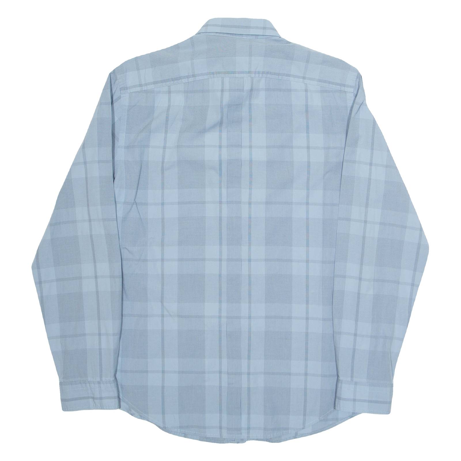 DKNY Mens Shirt Blue Check Long Sleeve M