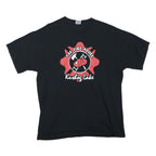 GILDAN Mens Black The Fire House Kushog Lake Graphic T-Shirt L Short Sleeve Crew