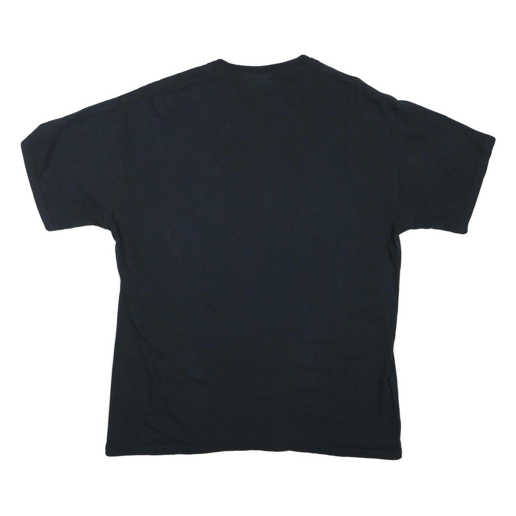 GILDAN Mens Black The Fire House Kushog Lake Graphic T-Shirt L Short Sleeve Crew