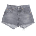LEVI'S Cut Off 501 Premium Womens Denim Shorts Black XXS W26