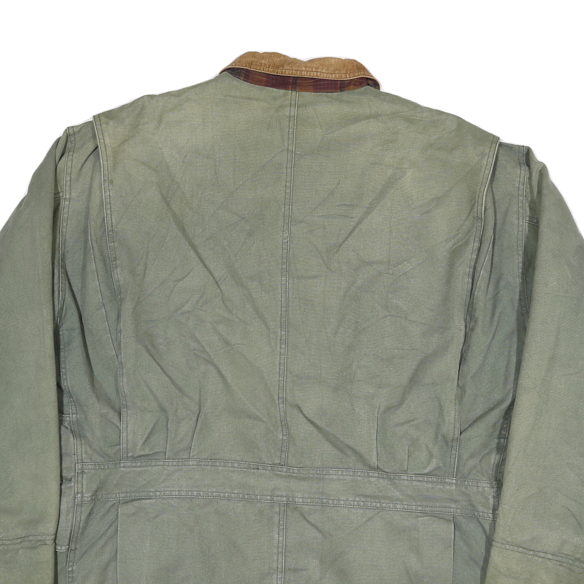 CHAPS RALPH LAUREN Mens Green Cotton Casual L Jacket Button Collar Classic