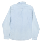 NAPAPIJRI Mens Light Blue Shirt L Casual Slim Fit Cotton Blend Long Sleeve