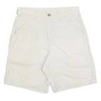 CARHARTT Mens Shorts White Casual M W30 Durable Workwear Cotton