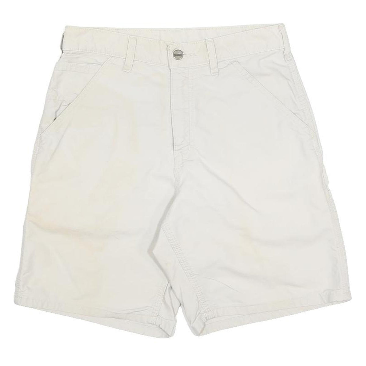 CARHARTT Mens Shorts White Casual M W30 Durable Workwear Cotton