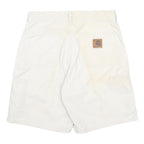 CARHARTT Mens Shorts White Casual M W30 Durable Workwear Cotton