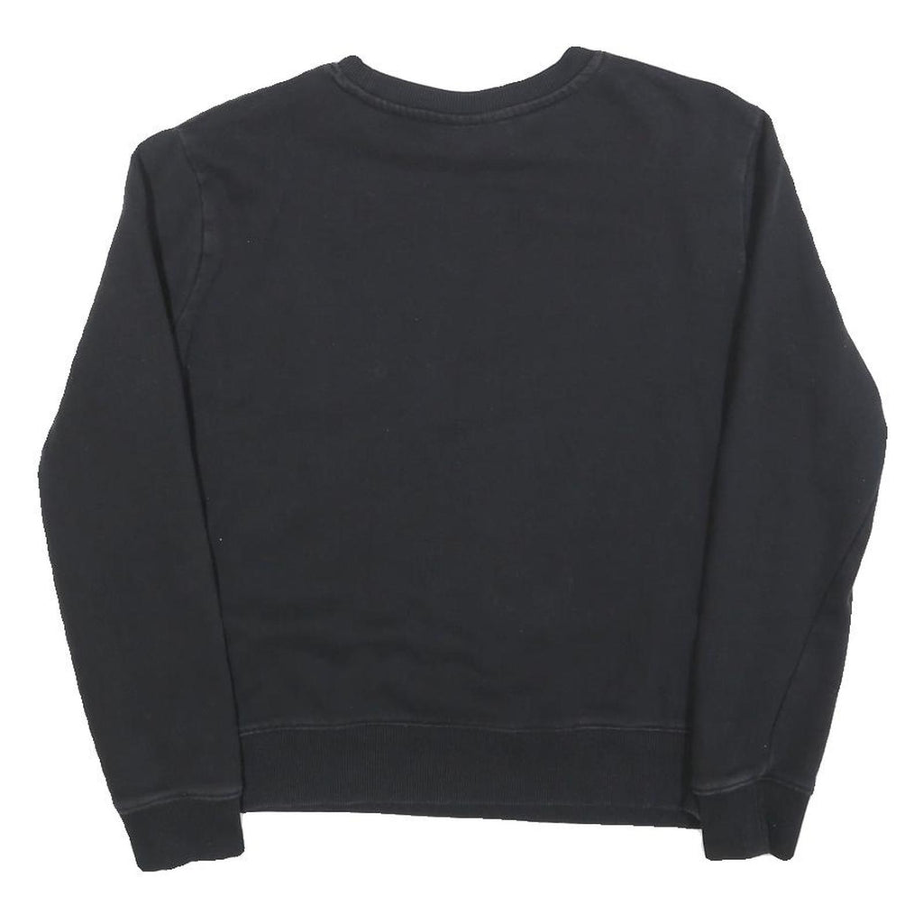 FILA Womens Black Crew Neck M Sweatshirt Cotton Blend Logo Casual Pullover