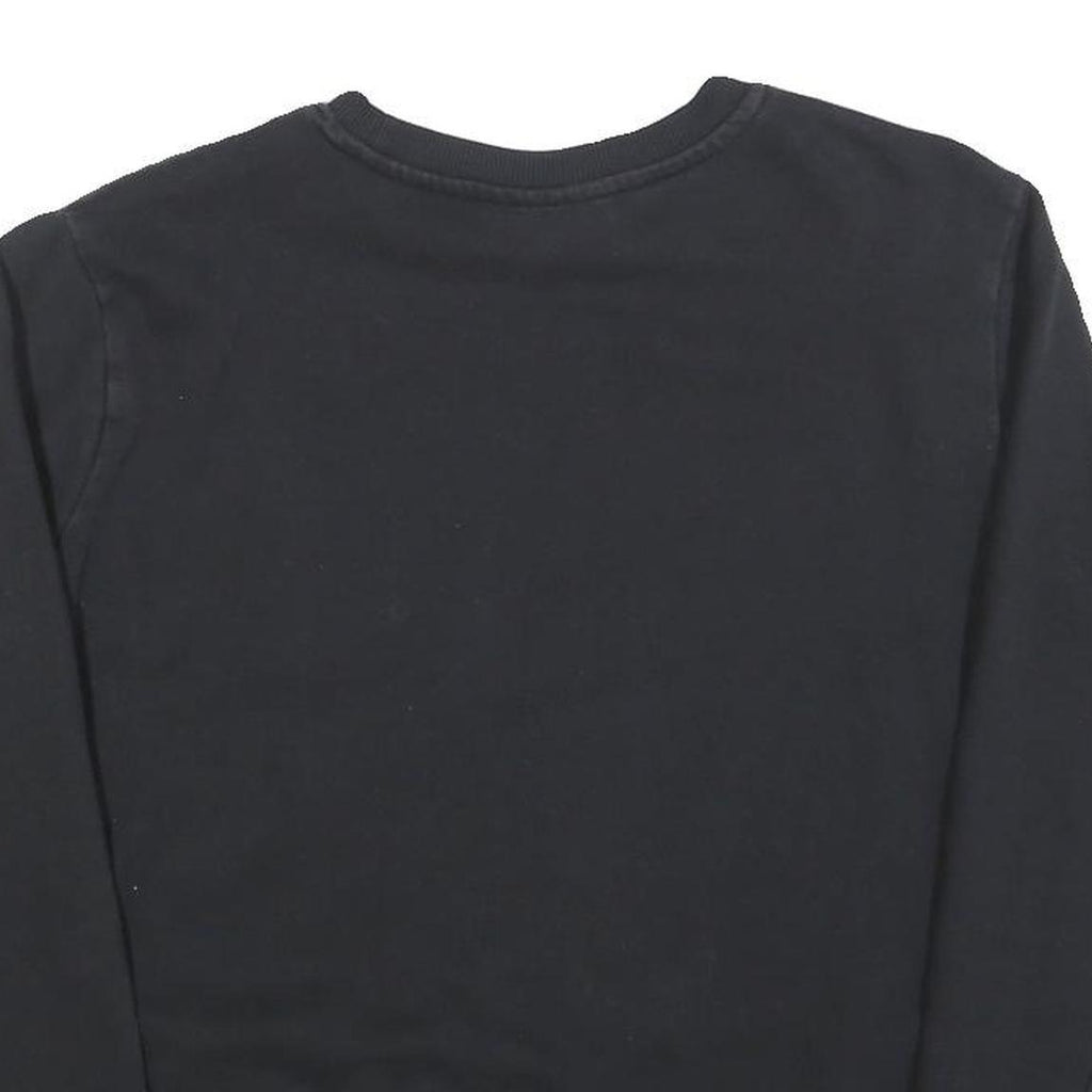 FILA Womens Black Crew Neck M Sweatshirt Cotton Blend Logo Casual Pullover